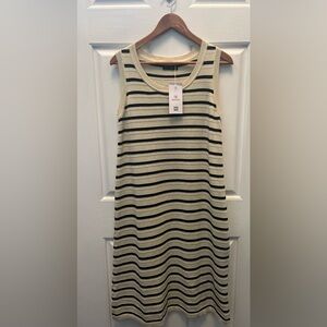 NWT MEETJEN WOMEN'S BLACK & CREAM KNIT MAXI DRESS- MEDIUM